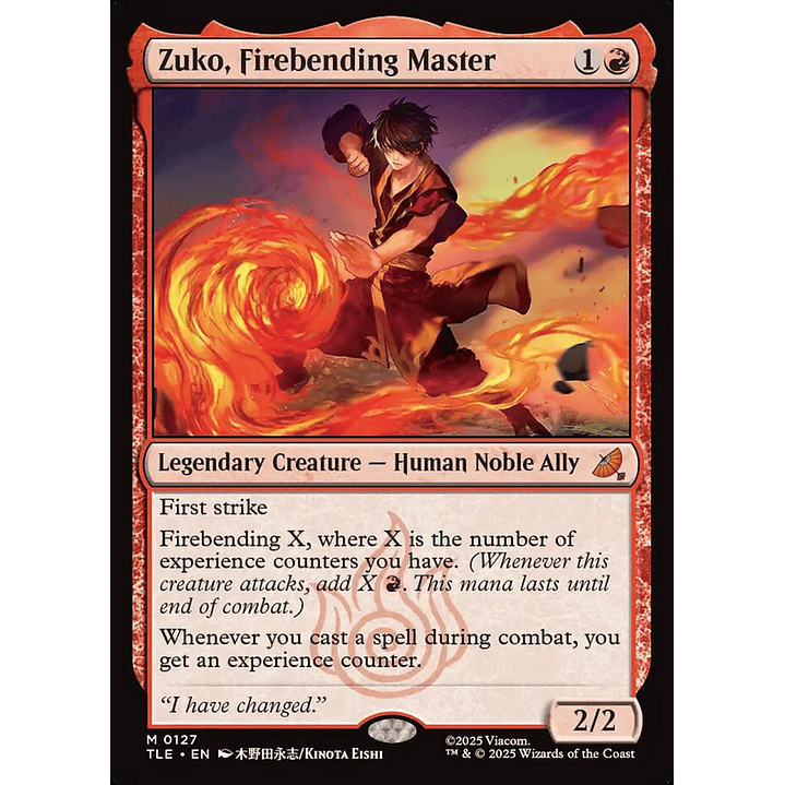 Zuko, Firebending Master | Inglés | NM | TLE 1