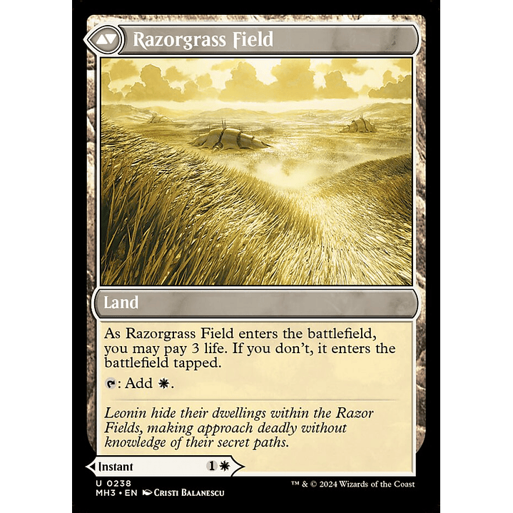 Razorgrass Ambush // Razorgrass Field (foil) | Español | NM | MH3 2