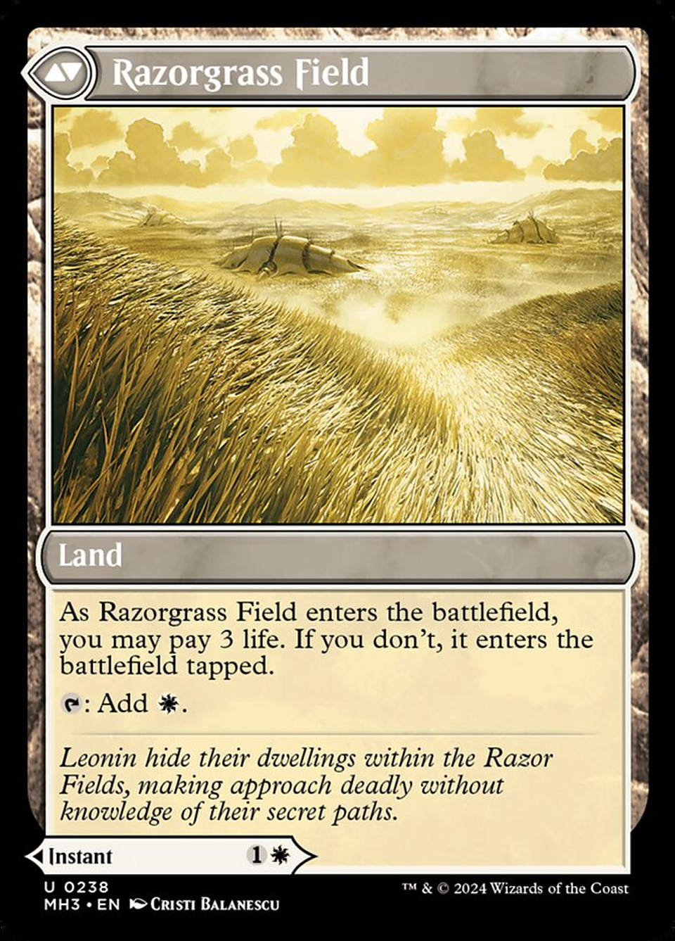 Razorgrass Ambush // Razorgrass Field (foil) | Español | NM | MH3 2