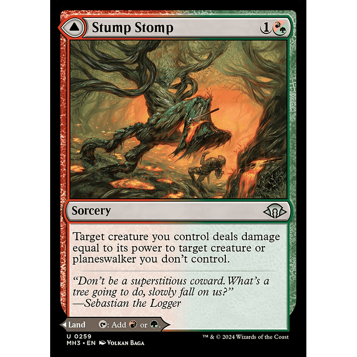 Stump Stomp // Burnwillow Clearing (foil) | Español | NM | MH3 1