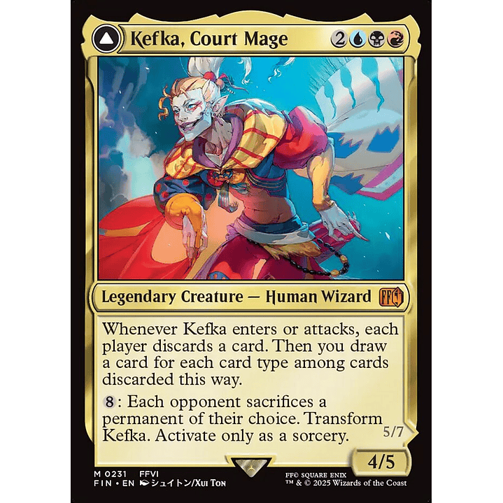 Kefka, Court Mage // Kefka, Ruler of Ruin (foil) | Inglés | NM | FIN 1