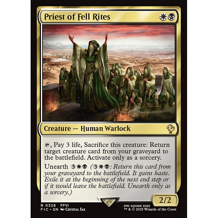 Priest of Fell Rites (Surge foil) | Inglés | NM | FIC 1