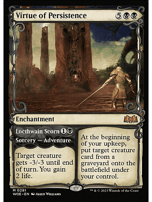 Virtue of Persistence // Locthwain Scorn (Showcase) | Inglés | NM | WOE