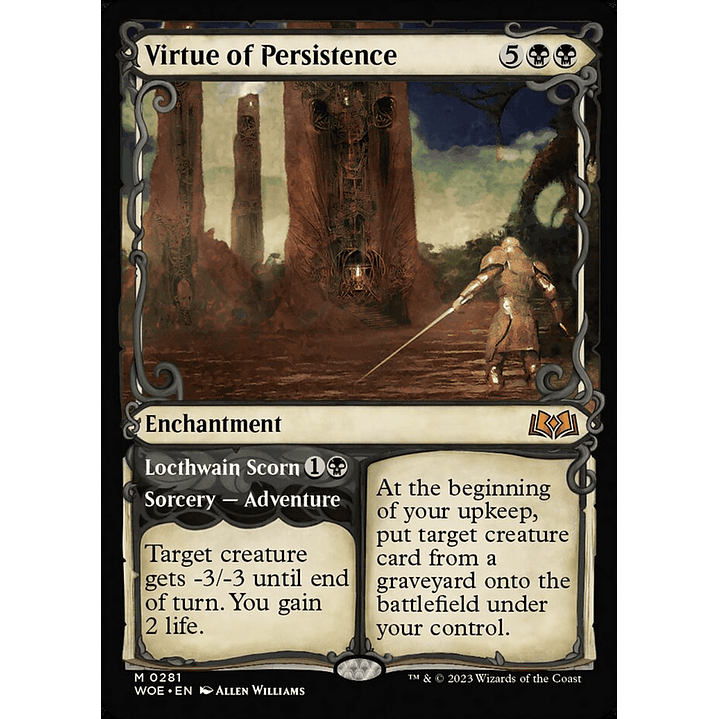 Virtue of Persistence // Locthwain Scorn (Showcase) | Inglés | NM | WOE 1