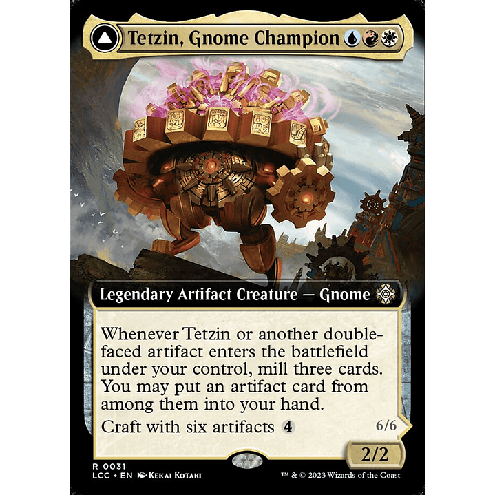 Tetzin, Gnome Champion // The Golden-Gear Colossus (Extended Art) | Inglés | NM | LCC 1