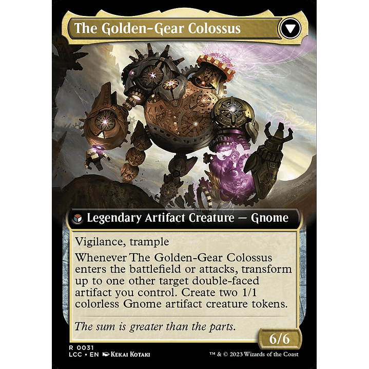 Tetzin, Gnome Champion // The Golden-Gear Colossus (Extended Art) | Inglés | NM | LCC 2
