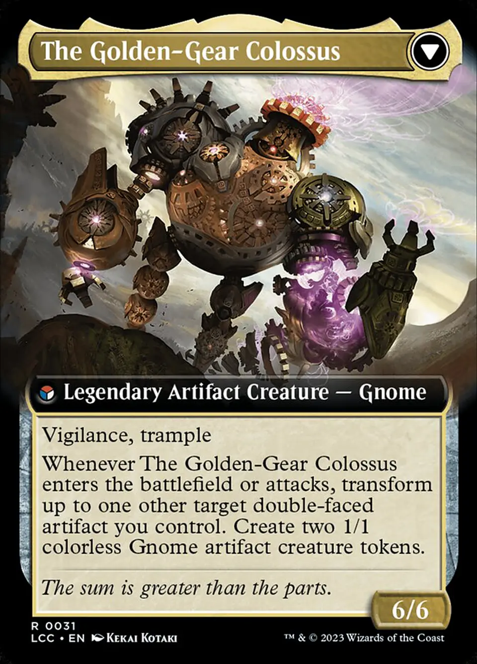 Tetzin, Gnome Champion // The Golden-Gear Colossus (Extended Art) | Inglés | NM | LCC 2