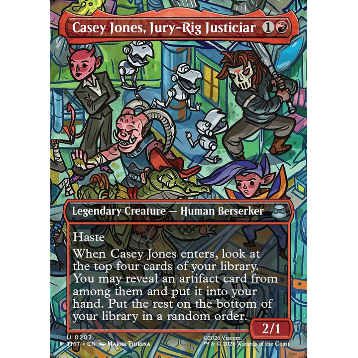 Casey Jones, Jury-Rig Justiciar (Borderless foil) | Inglés | NM | TMT 1