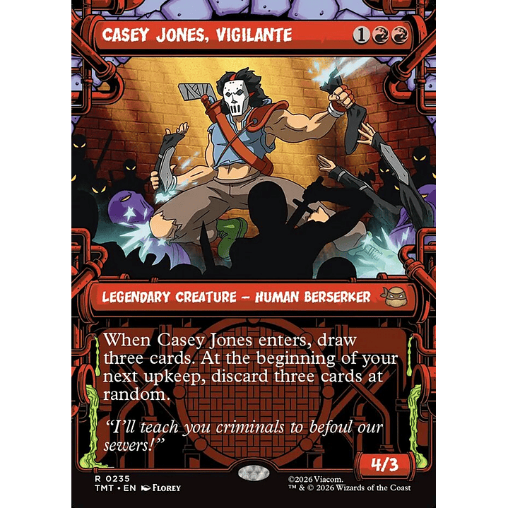 Casey Jones, Vigilante (Showcase foil) | Inglés | NM | TMT 1