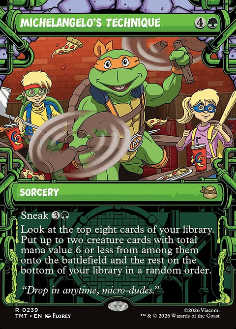 Michelangelo's Technique (Showcase foil) | Inglés | NM | TMT