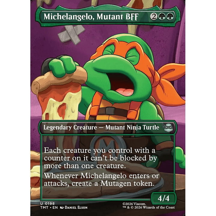 Michelangelo, Mutant BFF (Borderless foil) | Inglés | NM | TMT 1