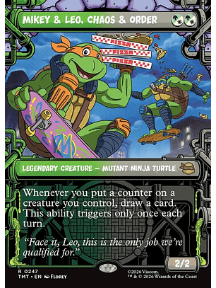 Mikey & Leo, Chaos & Order (Showcase foil) | Inglés | NM | TMT