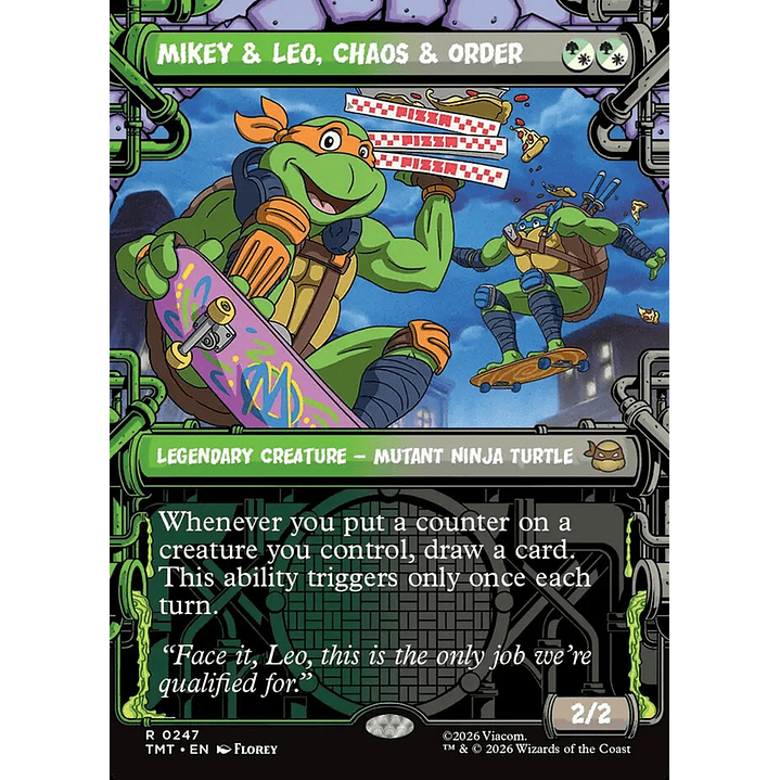 Mikey & Leo, Chaos & Order (Showcase foil) | Inglés | NM | TMT 1