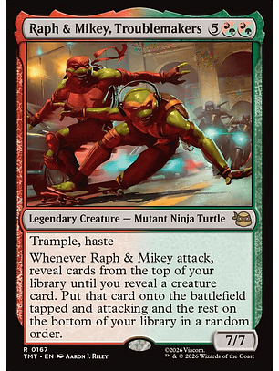 Raph & Mikey, Troublemakers (foil) | Inglés | NM | TMT