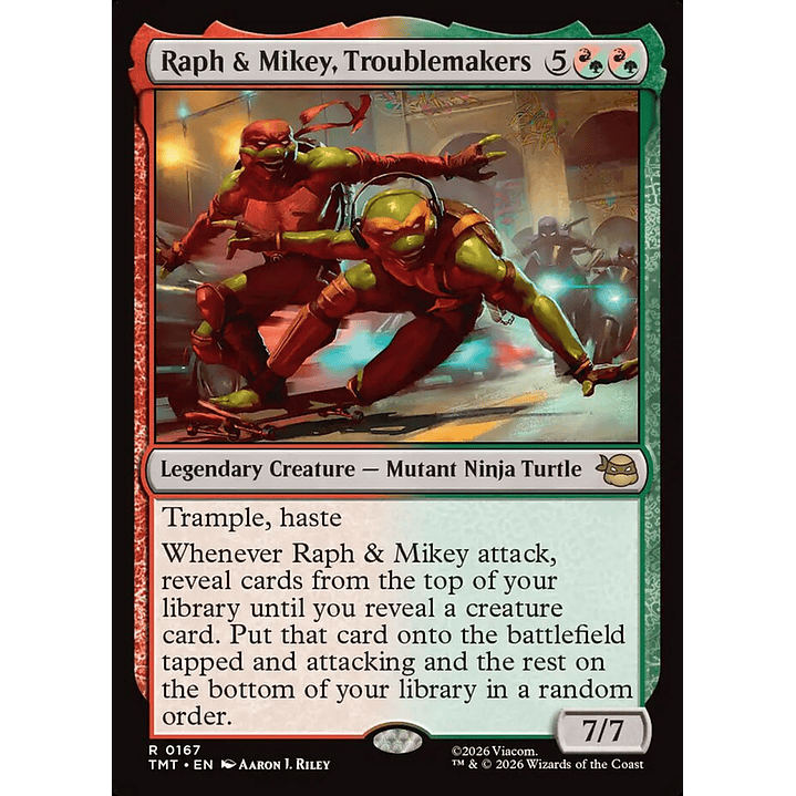 Raph & Mikey, Troublemakers (foil) | Inglés | NM | TMT 1
