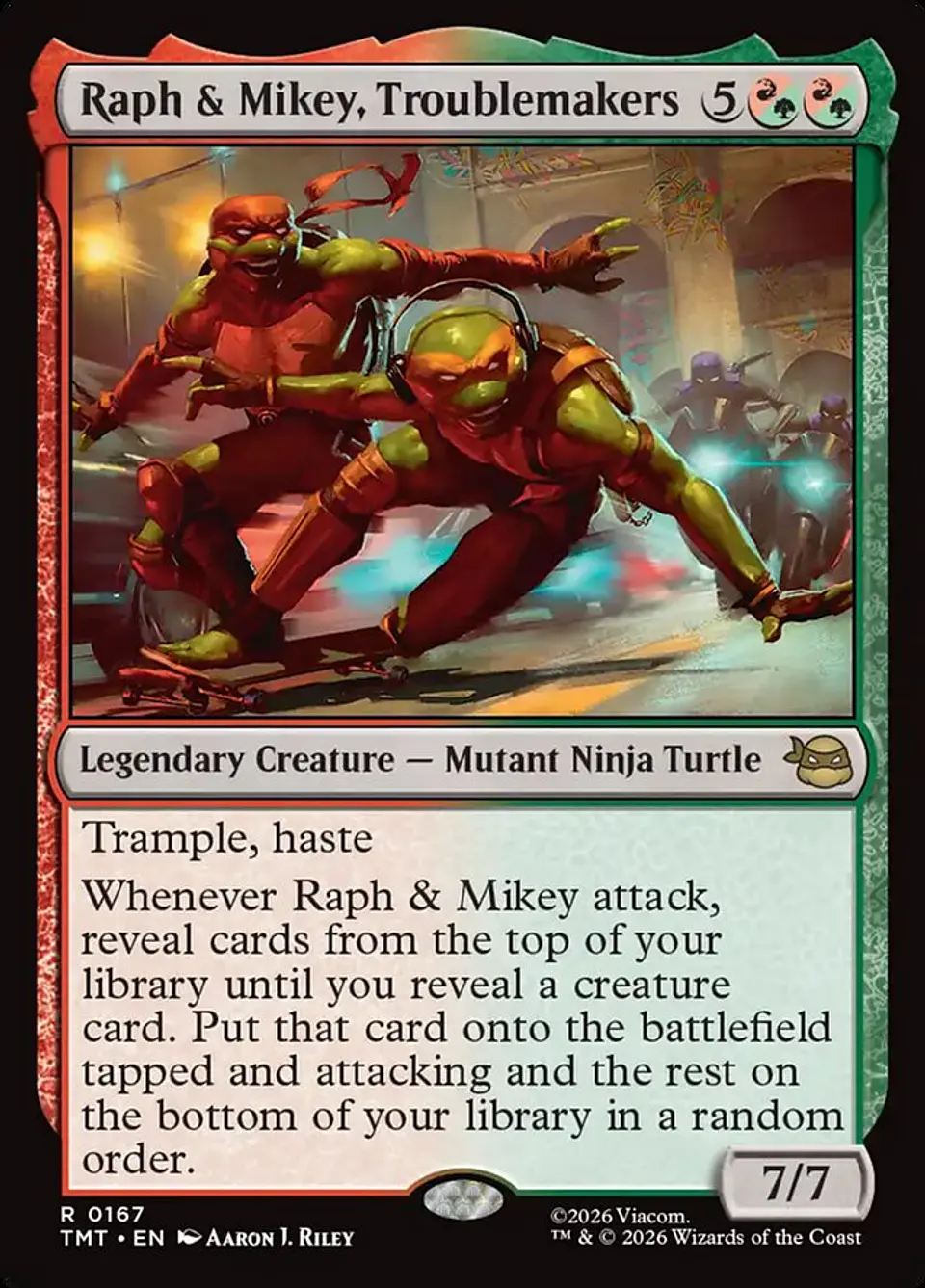 Raph & Mikey, Troublemakers (foil) | Inglés | NM | TMT 1