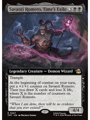 Savanti Romero, Time's Exile (Extended Art foil) | Inglés | NM | TMT