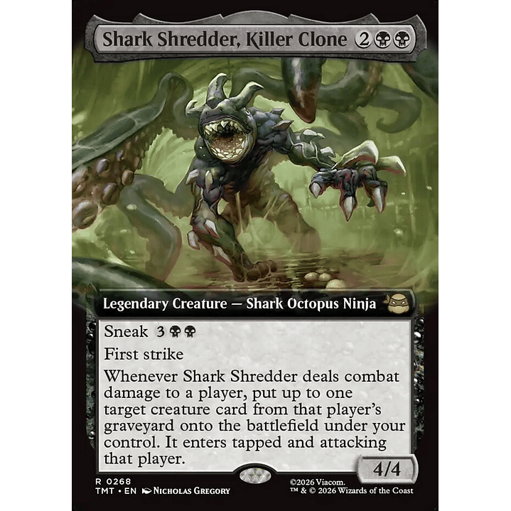 Shark Shredder, Killer Clone (Extended Art foil) | Inglés | NM | TMT 1