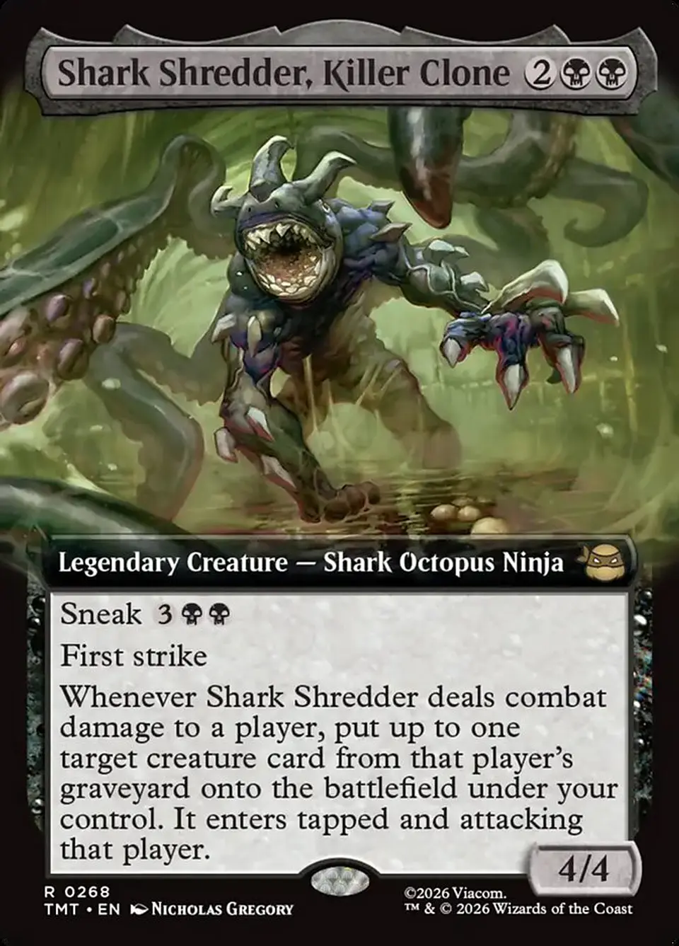 Shark Shredder, Killer Clone (Extended Art foil) | Inglés | NM | TMT 1