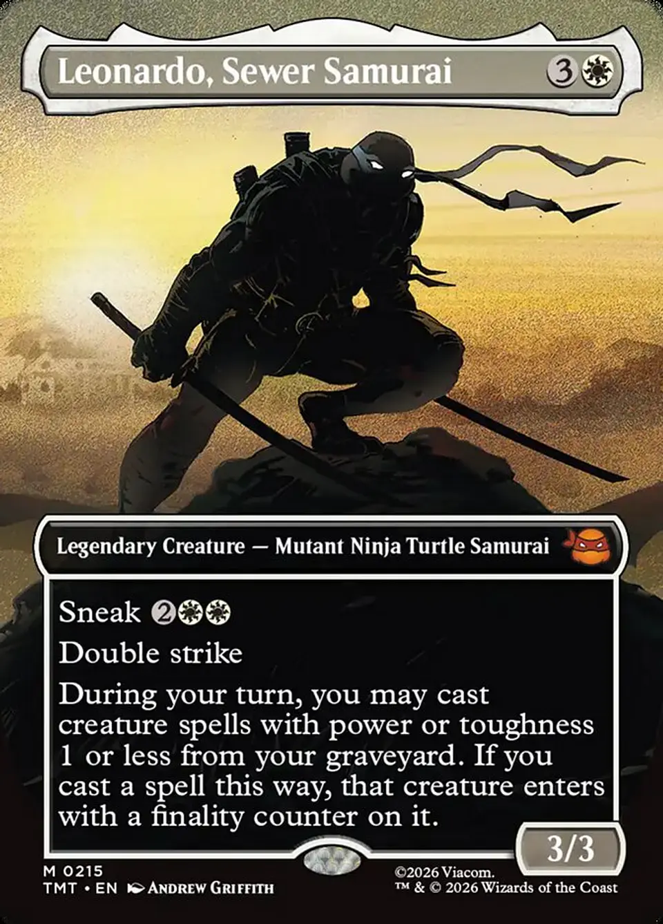 Leonardo, Sewer Samurai (Borderless) | Inglés | NM | TMT 1