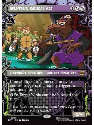 Splinter, Radical Rat (Showcase foil) | Inglés | NM | TMT