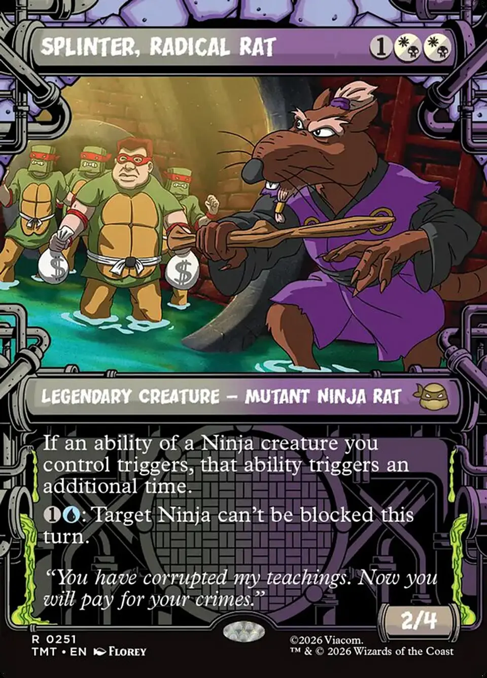 Splinter, Radical Rat (Showcase foil) | Inglés | NM | TMT 1