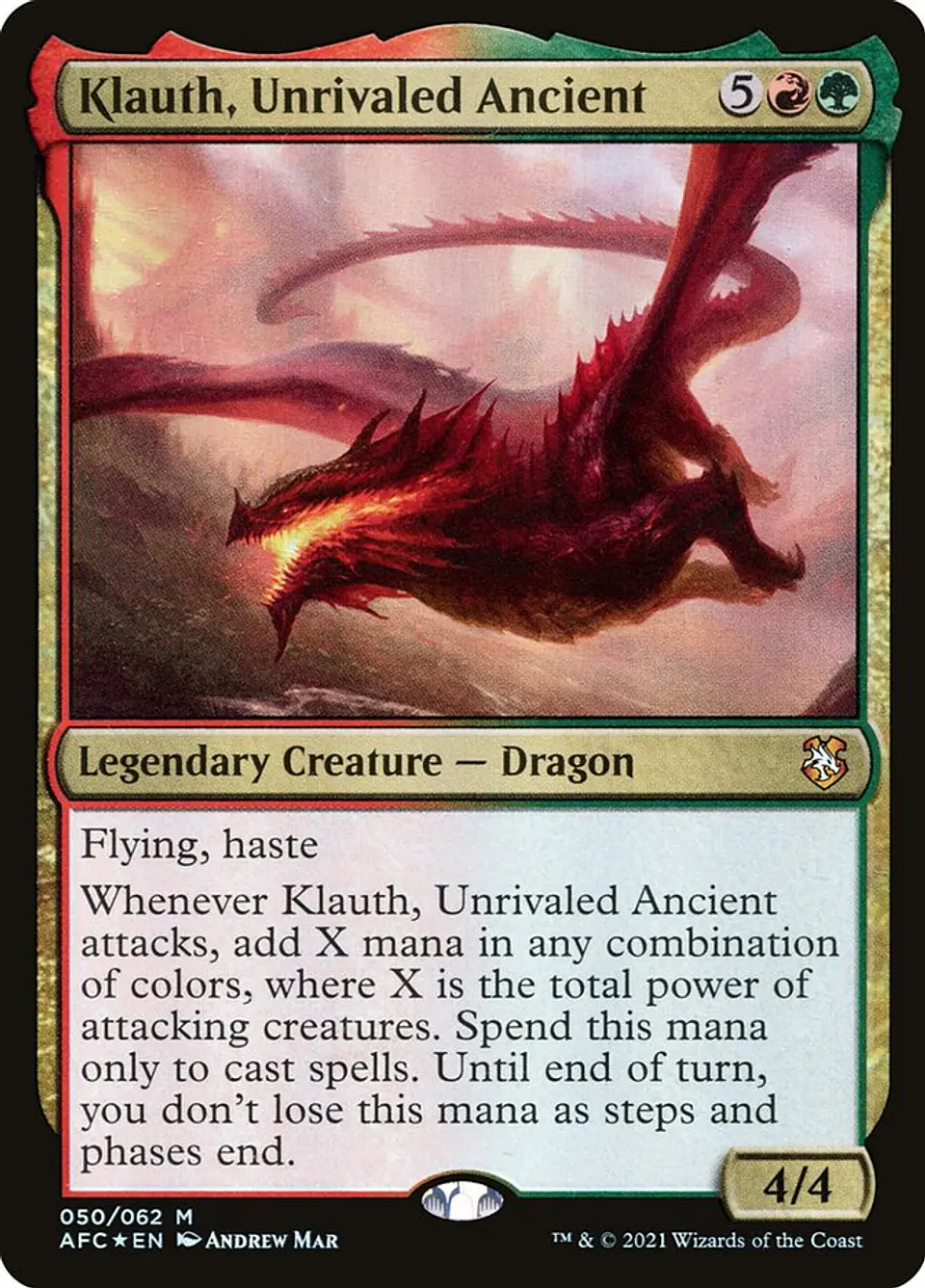 Klauth, Unrivaled Ancient (foil) | Inglés | NM | AFC 1