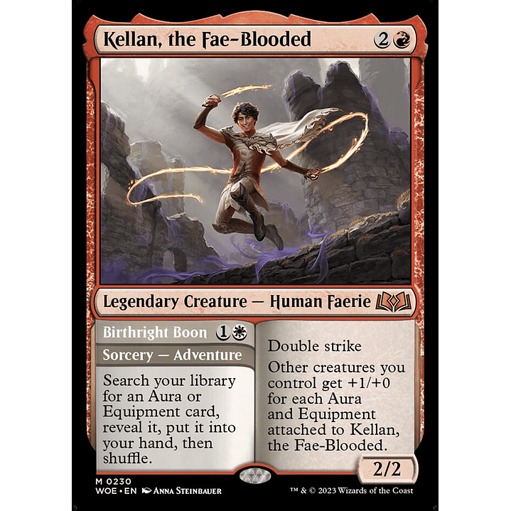 Kellan, the Fae-Blooded // Birthright Boon (foil) | Inglés | NM | WOE 1