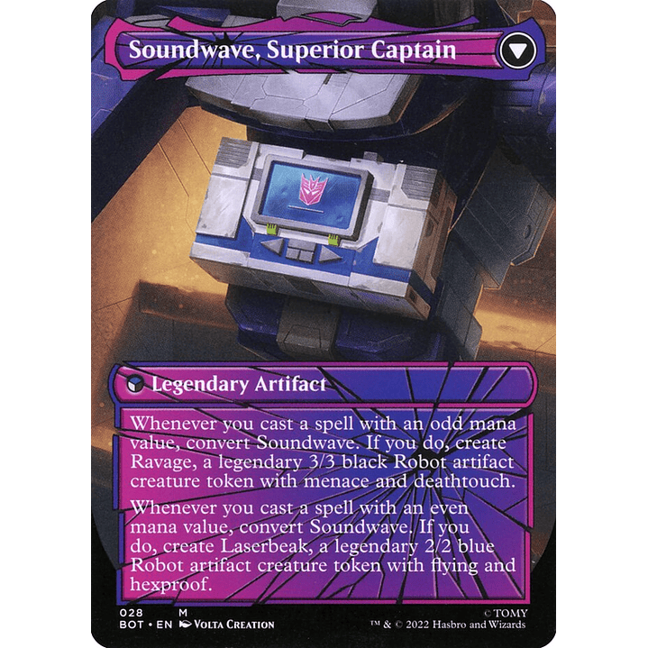 Soundwave, Sonic Spy // Soundwave, Superior Captain (Borderless) | Inglés | NM | BOT 2