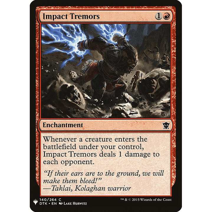 Impact Tremors | Inglés | NM | PLST 1