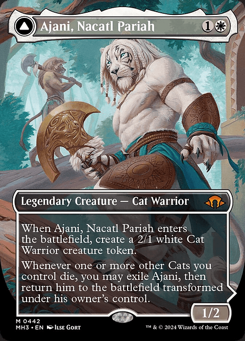 Ajani, Nacatl Pariah // Ajani, Nacatl Avenger (Borderless) | Español | NM | MH3
