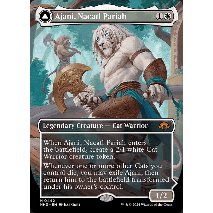 Ajani, Nacatl Pariah // Ajani, Nacatl Avenger (Borderless) | Español | NM | MH3 1