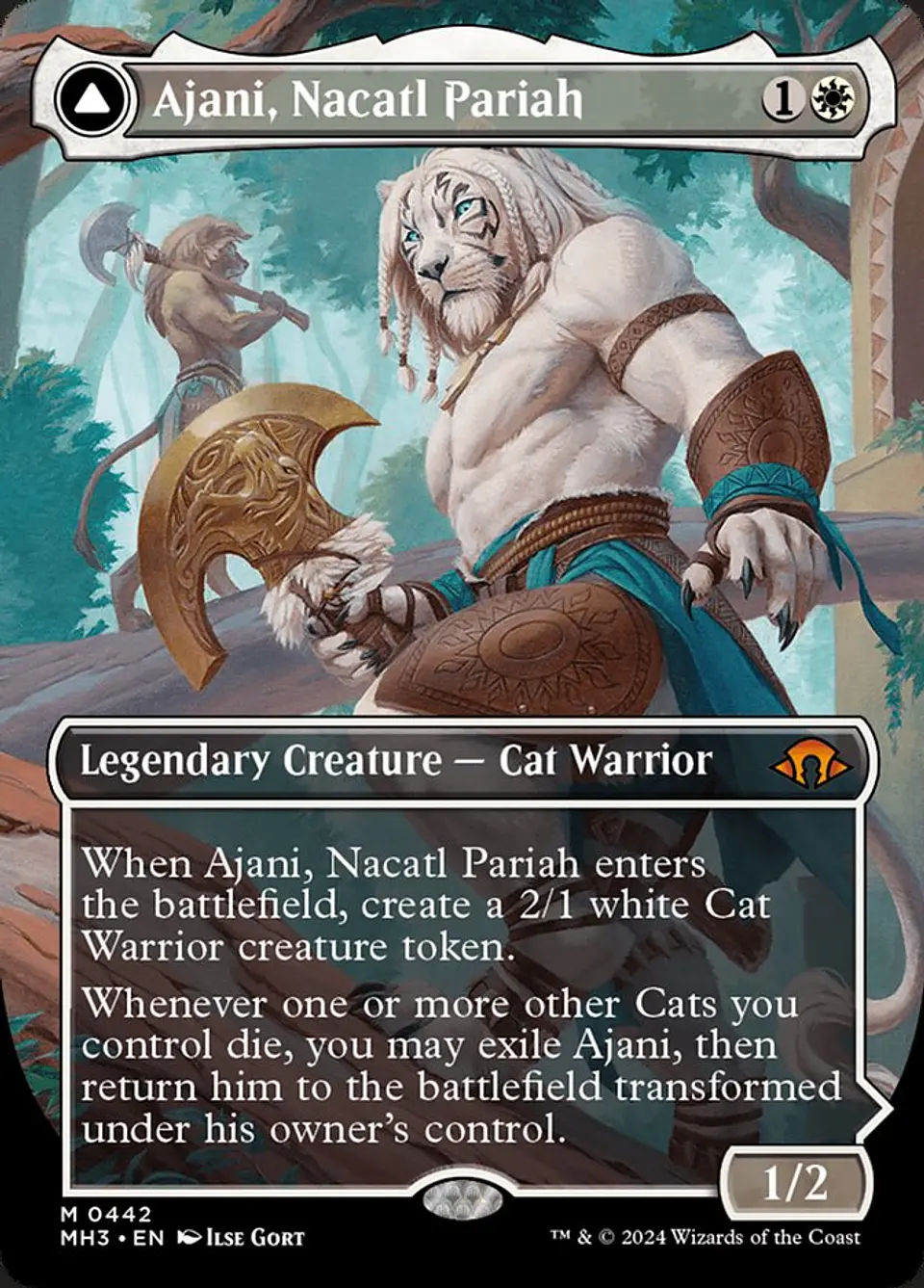 Ajani, Nacatl Pariah // Ajani, Nacatl Avenger (Borderless) | Español | NM | MH3 1