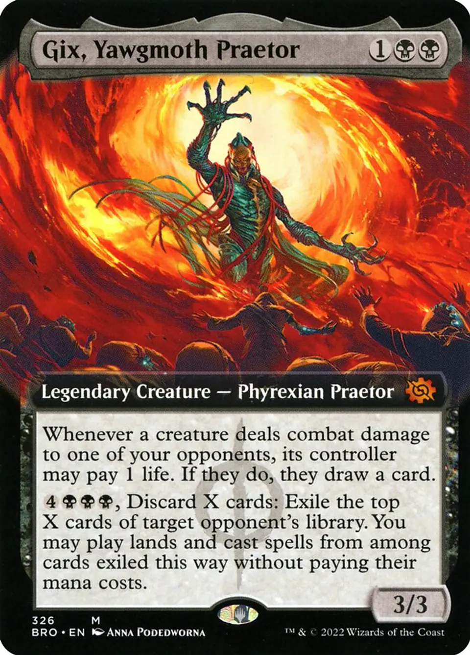 Gix, Yawgmoth Praetor (Extended Art) | Inglés | NM | BRO 1