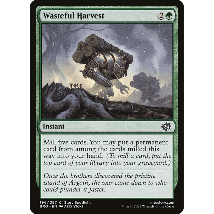 Wasteful Harvest (foil) | Inglés | NM | BRO 1