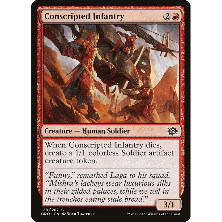 Conscripted Infantry (foil) | Inglés | NM | BRO 1