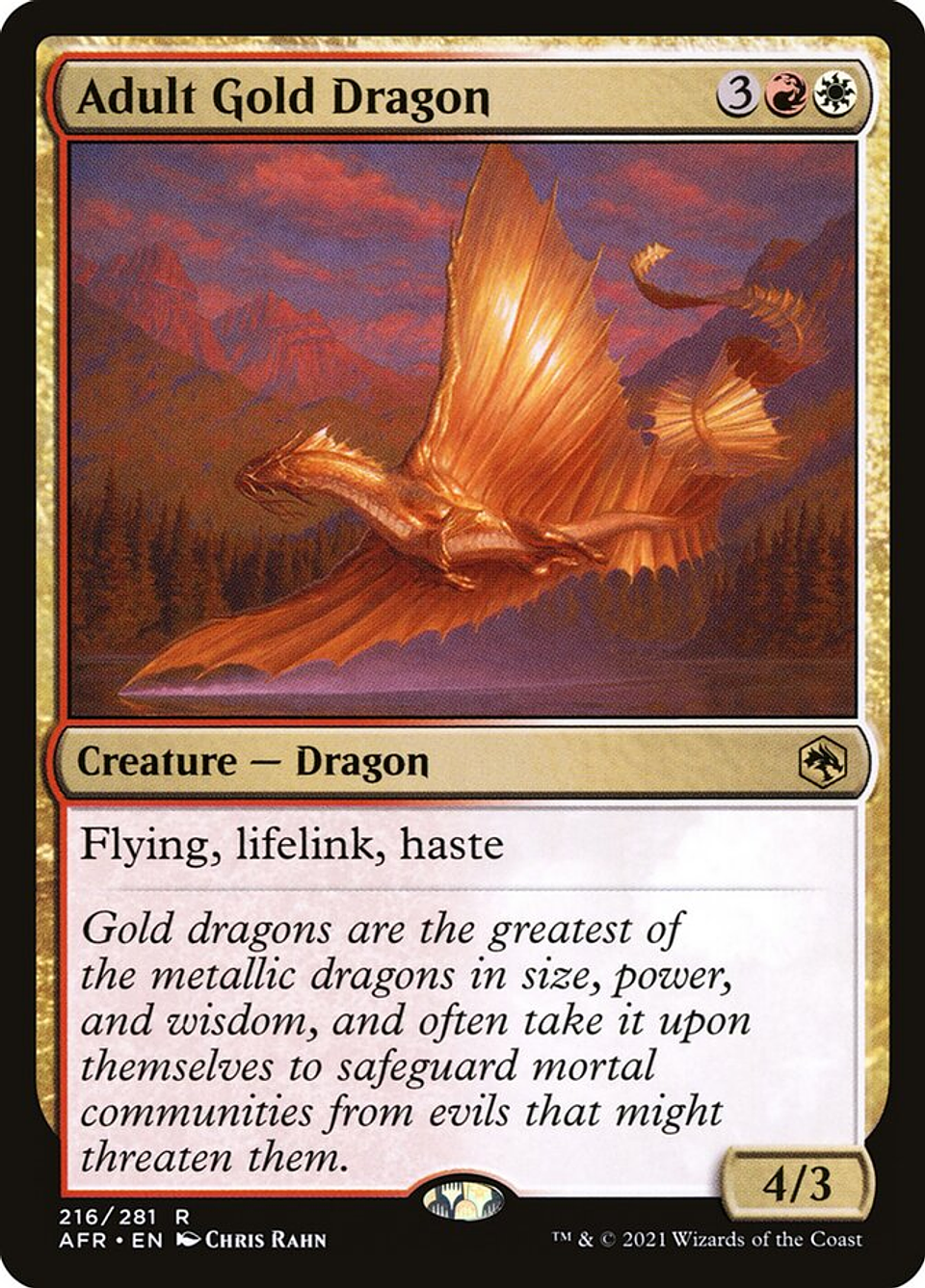 Adult Gold Dragon | Español | NM | AFR 1