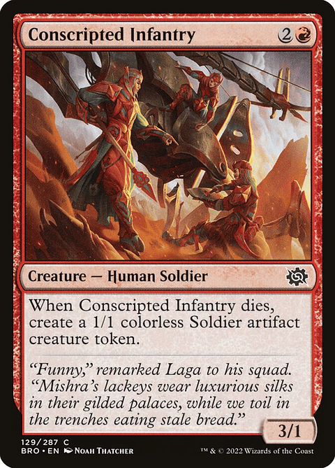 Conscripted Infantry (foil) | Inglés | NM | BRO