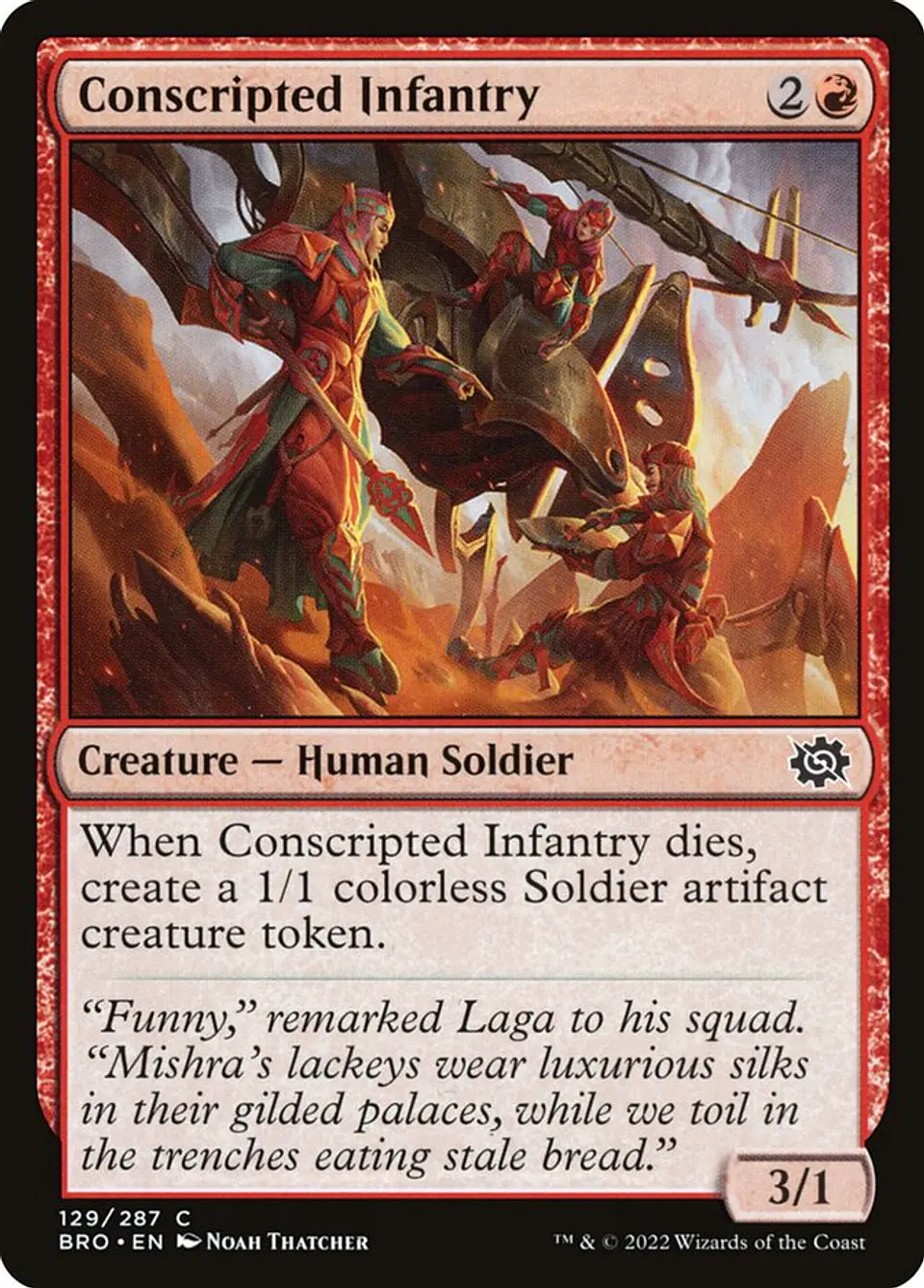 Conscripted Infantry (foil) | Inglés | NM | BRO 1