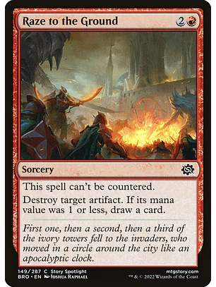 Raze to the Ground (foil) | Inglés | NM | BRO