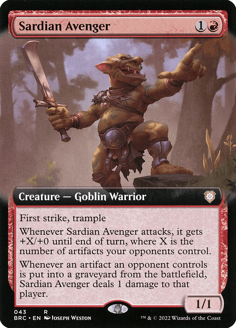 Sardian Avenger (Extended Art) | Inglés | NM | BRC