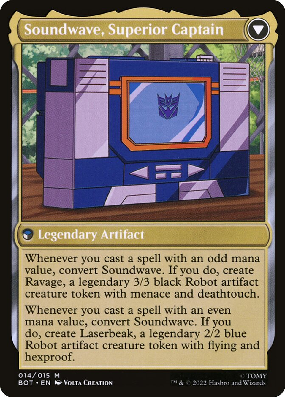 Soundwave, Sonic Spy // Soundwave, Superior Captain (foil) | Inglés | NM | BOT 2