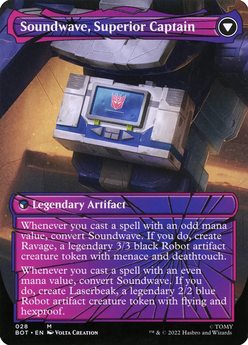 Soundwave, Sonic Spy // Soundwave, Superior Captain (Borderless) | Inglés | NM | BOT 2