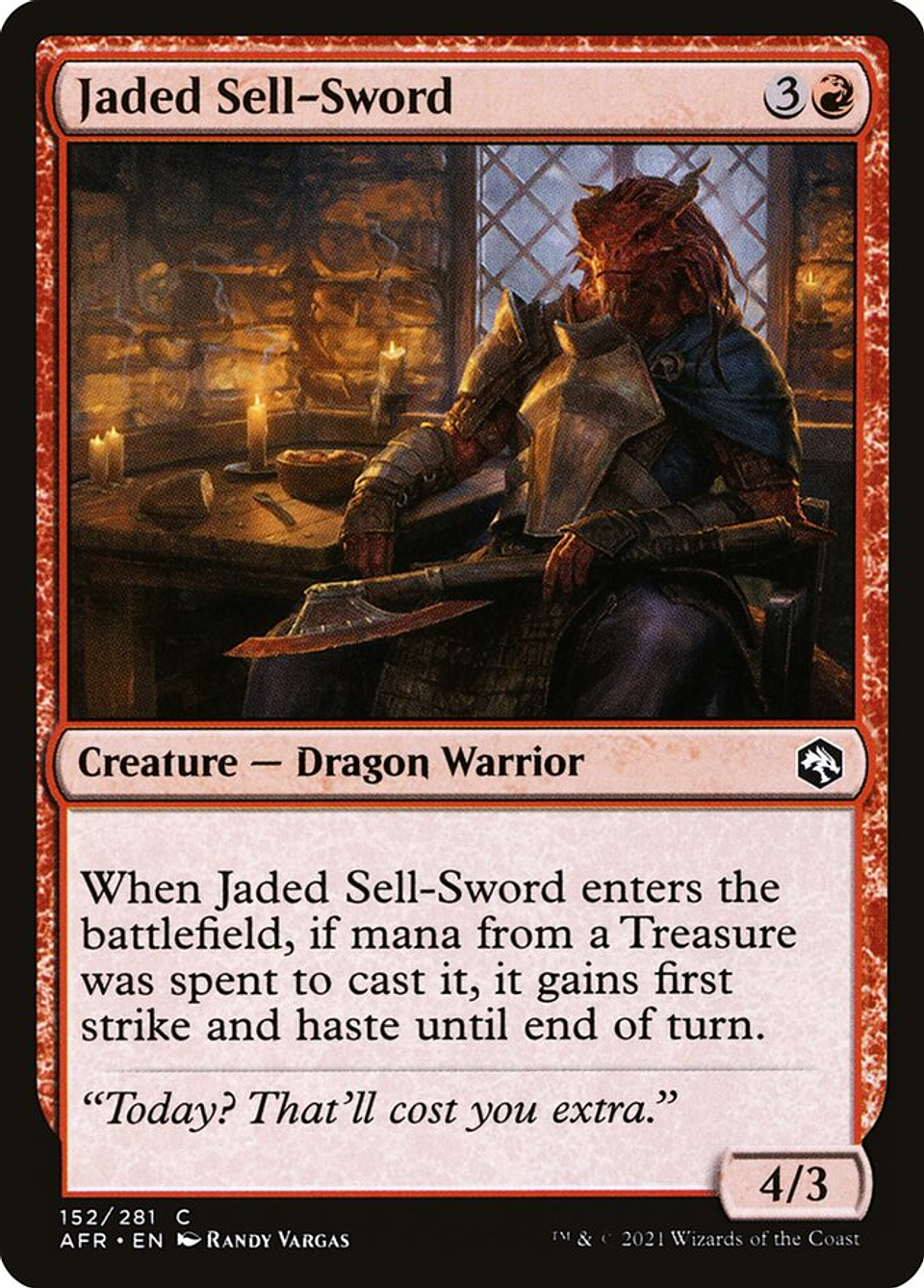 Jaded Sell-Sword | Español | NM | AFR 1