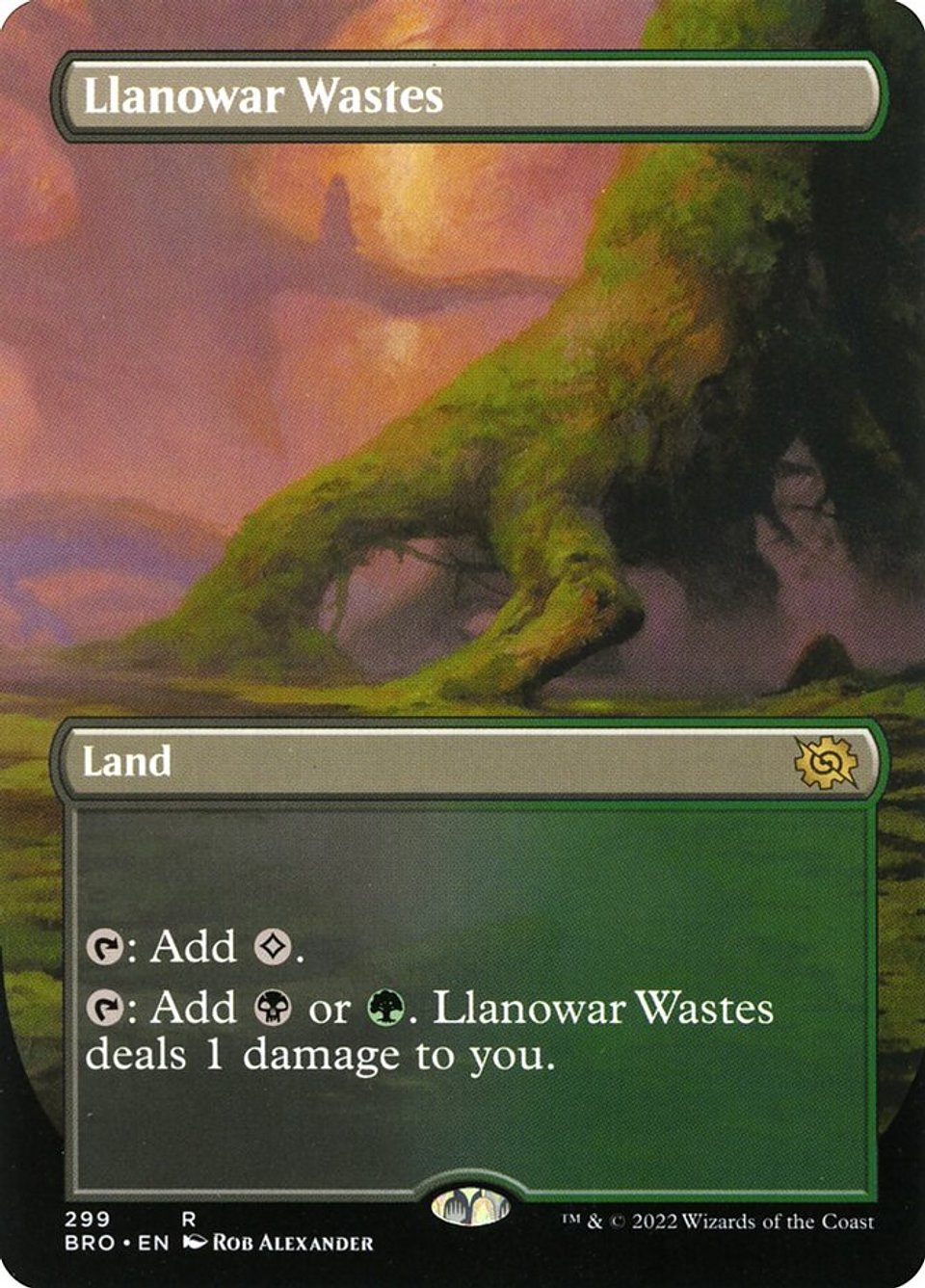 Llanowar Wastes (Borderless foil) | Inglés | NM | BRO 1
