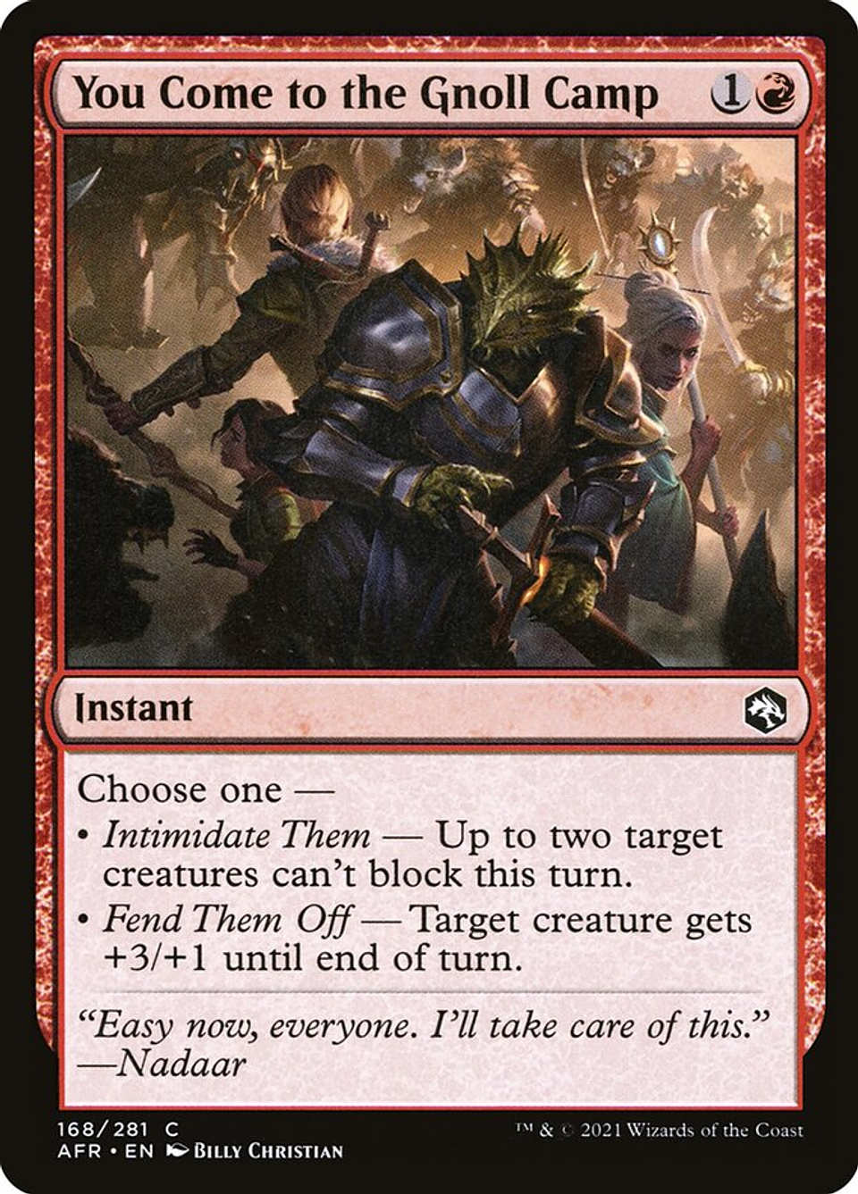 You Come to the Gnoll Camp | Español | NM | AFR 1