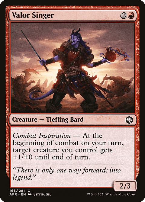 Valor Singer | Español | NM | AFR