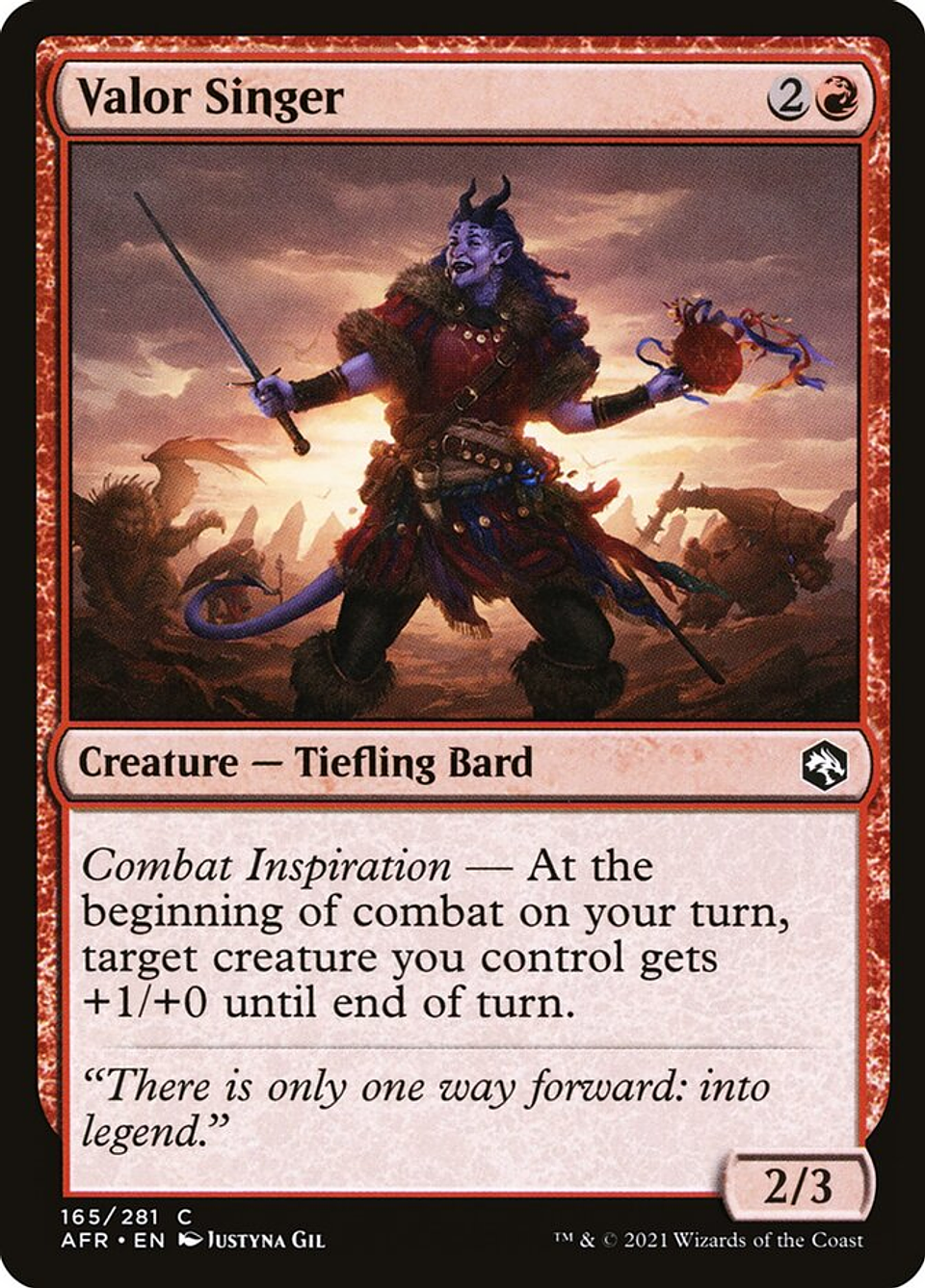 Valor Singer | Español | NM | AFR 1