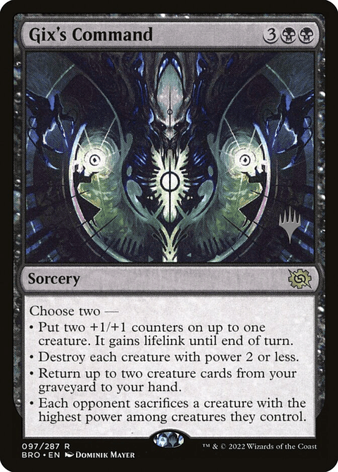 Gix's Command (foil) | Inglés | EX | PBRO