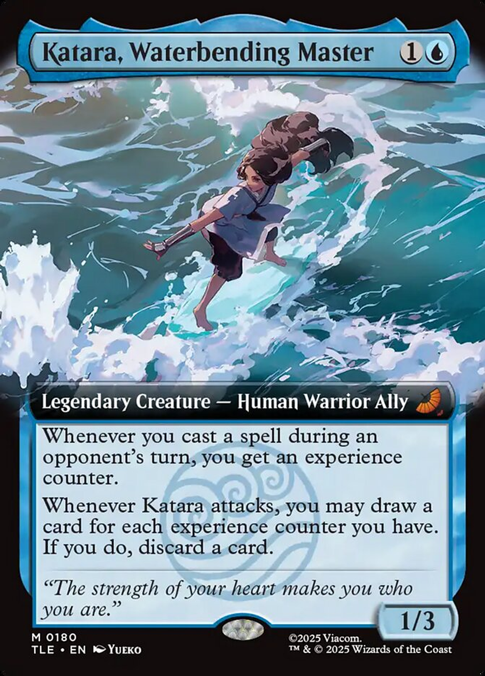 Katara, Waterbending Master (Extended Art foil) | Inglés | NM | TLE 1